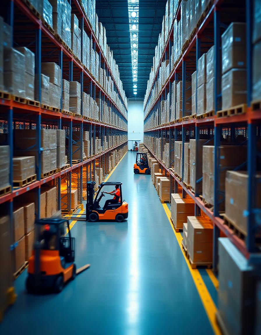 Active cross-docking operations inside BEKINS DISTRIBUTION SERVICES CO., INC. warehouse